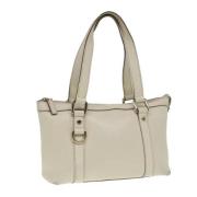 Pre-owned Leather handbags Gucci Vintage , Beige , Dames