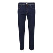 Slim-fit blauwe denim jeans met logoborduursel Jacob Cohën , Blue , He...