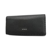 Pre-owned Leather wallets Fendi Vintage , Black , Heren