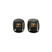 Pre-owned Fabric earrings Chanel Vintage , Black , Dames