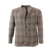 Elegante Linnen Jas Multicolor Lardini , Beige , Heren