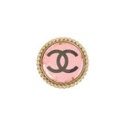 Pre-owned Fabric brooches Chanel Vintage , Pink , Dames