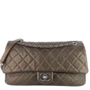 Pre-owned Leather chanel-bags Chanel Vintage , Brown , Dames