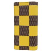 Pre-owned Canvas wallets Louis Vuitton Vintage , Yellow , Dames