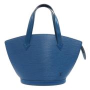 Pre-owned Leather totes Louis Vuitton Vintage , Blue , Dames