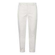 Slim Chino Gaubert Broek Dondup , White , Heren