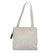 Pre-owned Leather chanel-bags Chanel Vintage , White , Dames