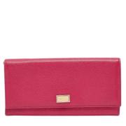 Pre-owned Leather wallets Dolce & Gabbana Pre-owned , Pink , Dames