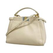 Pre-owned Leather fendi-bags Fendi Vintage , Beige , Dames