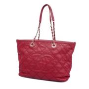 Pre-owned Leather chanel-bags Chanel Vintage , Red , Dames