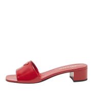 Pre-owned Leather sandals Prada Vintage , Red , Dames