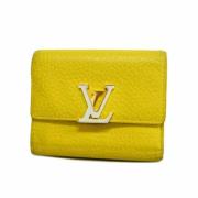 Pre-owned Fabric wallets Louis Vuitton Vintage , Yellow , Dames