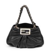 Pre-owned Leather totes Fendi Vintage , Black , Dames