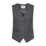 Grijze Gilet Knopen Vrouwen Herfst/Winter Jacqueline de Yong , Gray , ...