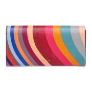 Gestreepte Multicolor Portemonnee met Knoopsluiting PS By Paul Smith ,...