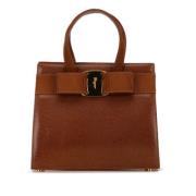 Pre-owned Leather handbags Salvatore Ferragamo Pre-owned , Brown , Dam...