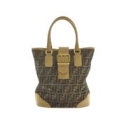 Pre-owned Canvas handbags Fendi Vintage , Beige , Dames