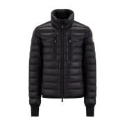 Zwarte Korte Donsjack voor Buitengebruik Moncler , Black , Heren