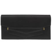 Pre-owned Satin clutches Hermès Vintage , Black , Dames