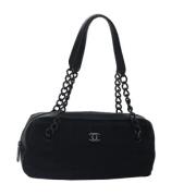 Pre-owned Cotton chanel-bags Chanel Vintage , Black , Dames