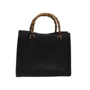 Pre-owned Leather handbags Gucci Vintage , Black , Dames