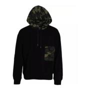 Camouflage Hoodie met Gerepareerde Mouwen Dolce & Gabbana , Black , He...