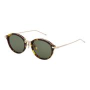 Klassieke Tortoise Ronde Zonnebril Thom Browne , Brown , Unisex