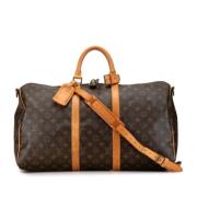 Pre-owned Canvas handbags Louis Vuitton Vintage , Brown , Dames