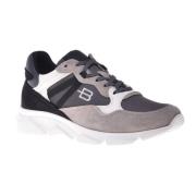 Trainers in taupe and grey suede and fabric Baldinini , Multicolor , H...