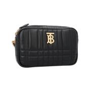 Pre-owned Leather shoulder-bags Burberry Vintage , Black , Dames