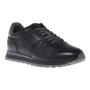 Trainers in black leather and tumbled leather Baldinini , Black , Here...