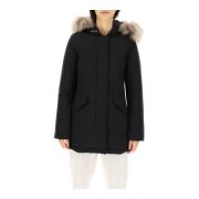 Luxe Arctic Parka met Afneembare Bontkraag Woolrich , Black , Dames