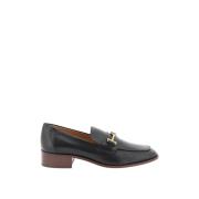 Loafers van geborsteld leer met dubbel T metaalwerk Tod's , Black , Da...