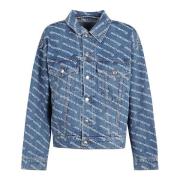 Denim Logo Print Outerwear Alexander Wang , Blue , Dames