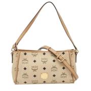 Pre-owned Leather shoulder-bags MCM Pre-owned , Beige , Dames