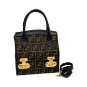 Pre-owned Leather fendi-bags Fendi Vintage , Black , Dames