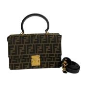 Pre-owned Leather fendi-bags Fendi Vintage , Black , Dames