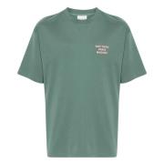 Donkergroene Slogan T-shirt en Polo Drole de Monsieur , Green , Heren