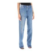 Boyfriend Jeans met geplooide taille Versace , Blue , Dames