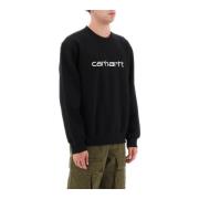 Sweatshirt met geborduurd logo Carhartt Wip , Black , Heren