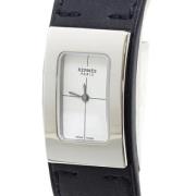 Pre-owned Stainless Steel watches Hermès Vintage , White , Dames