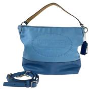 Pre-owned Leather handbags Coach Pre-owned , Blue , Dames