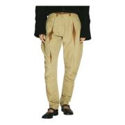 Broek met ribfluwelen afwerking Kiko Kostadinov , Beige , Dames