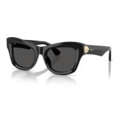 Cat-Eye Zonnebril Zwart Glanzend Schild Burberry , Black , Dames