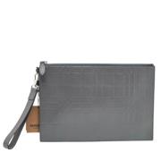 Pre-owned Leather clutches Burberry Vintage , Gray , Heren