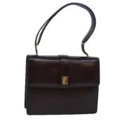 Pre-owned Leather handbags Burberry Vintage , Brown , Dames