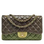 Pre-owned Leather chanel-bags Chanel Vintage , Green , Dames