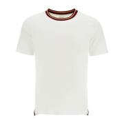 Gestreept Geribbeld T-shirt Lichtgewicht Katoen PS By Paul Smith , Whi...