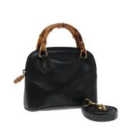 Pre-owned Leather gucci-bags Gucci Vintage , Black , Dames