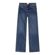 Vintage High-Waisted Wide Leg Jeans Anine Bing , Blue , Dames